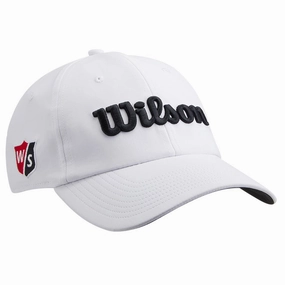 Chic and Cozy Floral Motif Wilson Pro Tour Cap - White/Black