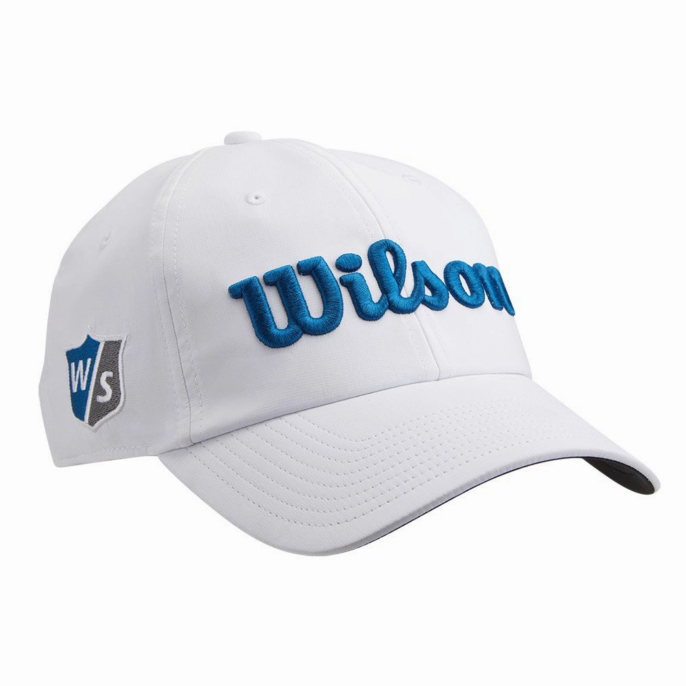 Moisture wicking Wilson Pro Tour Cap - White/Navy