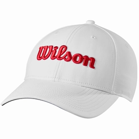 Wilson Tour Cap - White/Red Low Maintenance Style Wear