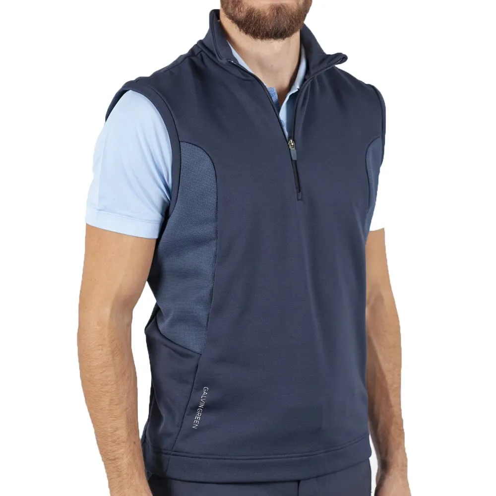 Galvin Green Dalton Insula 1/2 Zip Gilet - Navy natural materials Layered Structure