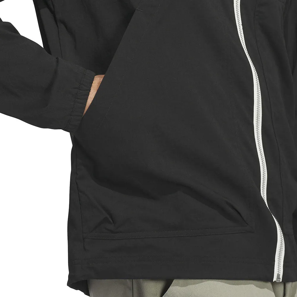 adidas Go-To Utility DWR Full Zip Jacket - Black Lightweight Polyester Blend Mold Resistant Coating