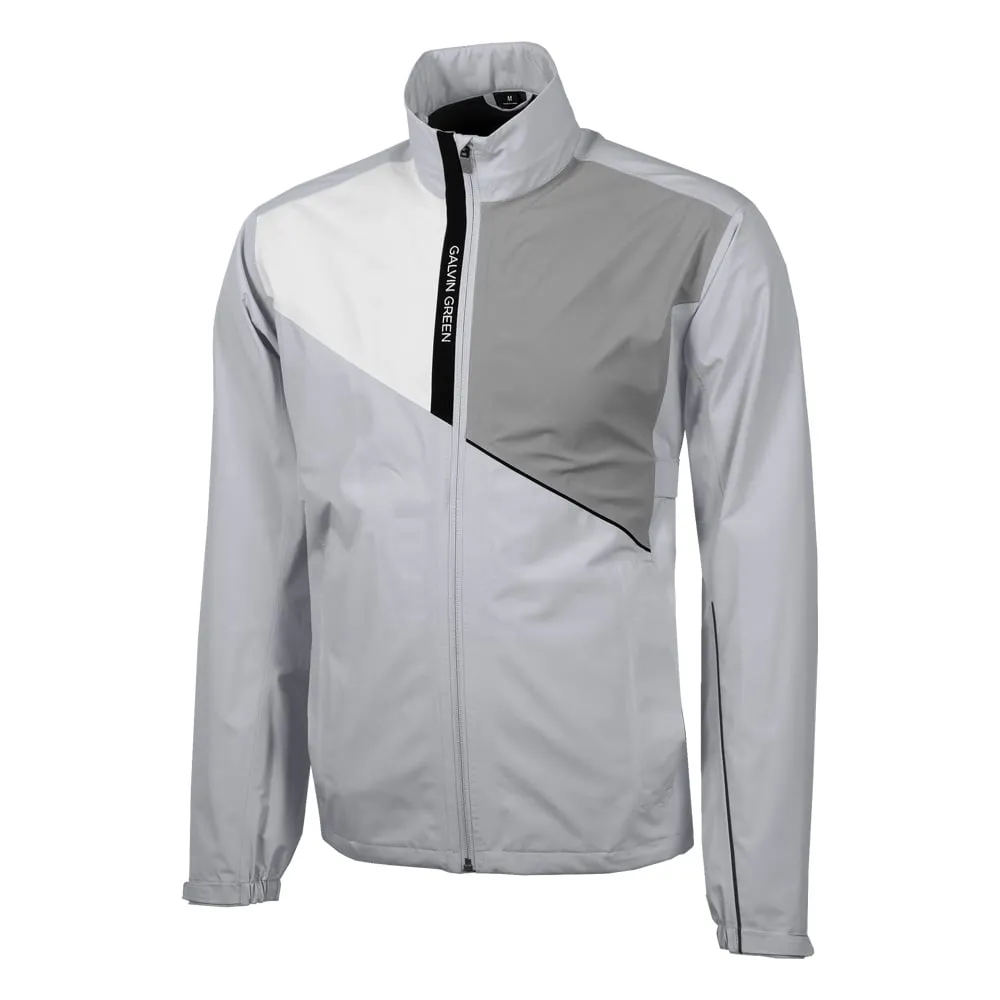 Galvin Green Apollo Waterproof Jacket - Cool Grey/White/Sharkskin/Black Ethical Manufacturing Tear Resistant Weave