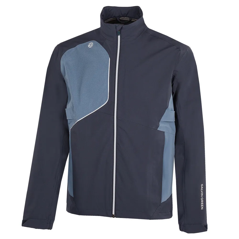 Trail To Town Morning Commute Gear Galvin Green Ames Waterproof Jacket - Navy/Moonlight Blue