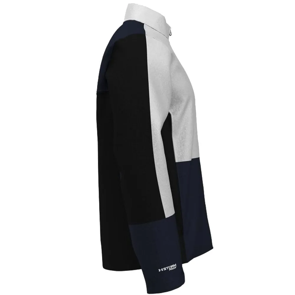Tapered Hem Taped Seams Under Armour Stormproof 3.0 Waterproof Jacket - White/Midnight Navy
