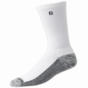 FootJoy ProDry Crew Socks - White/Grey Hidden Pocket abstract
