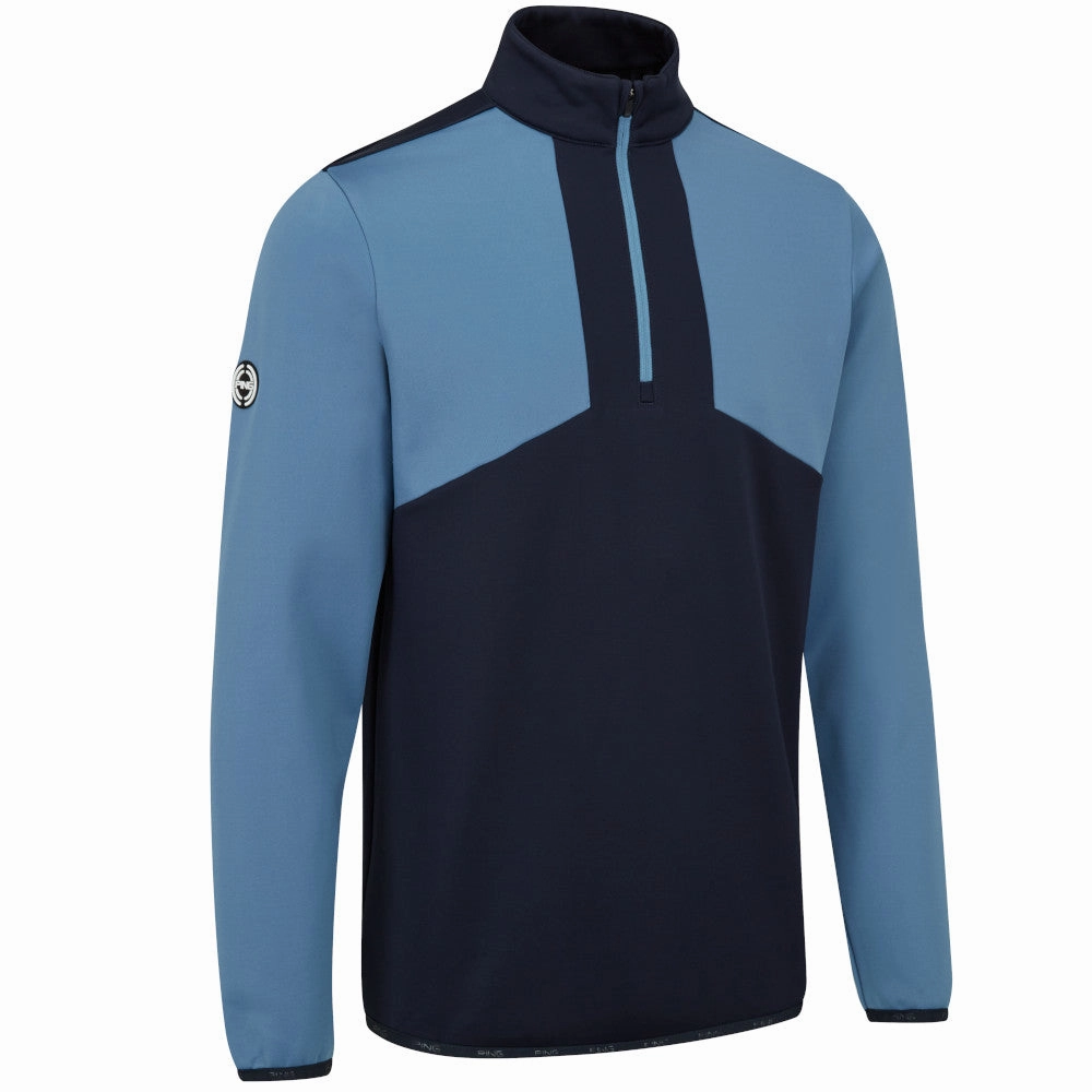 Cozy Wearable product date night charm factor Ping Keon 1/2 Zip Pullover - Navy/Coronet Blue
