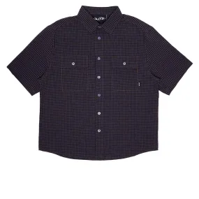 handmade touch Fitted Silhouette WKND Wilson Shirt - Navy/Brown