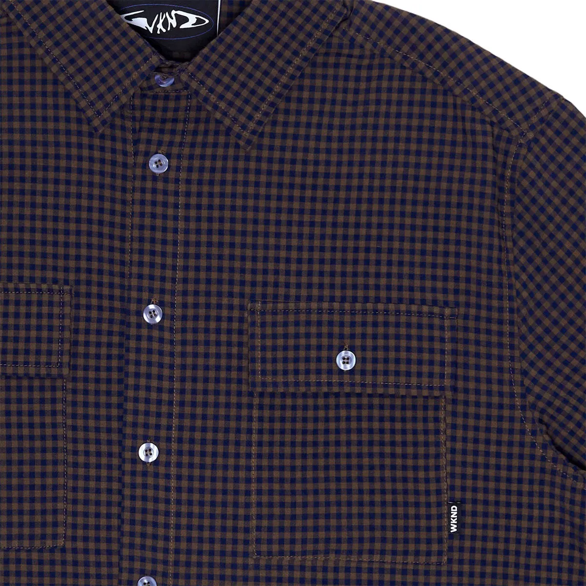 Autumn Look On-The-Go Style WKND Wilson Shirt - Navy/Brown