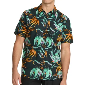 Streamlined Design Volcom Brainmelter Floral Shirt - Black/Green