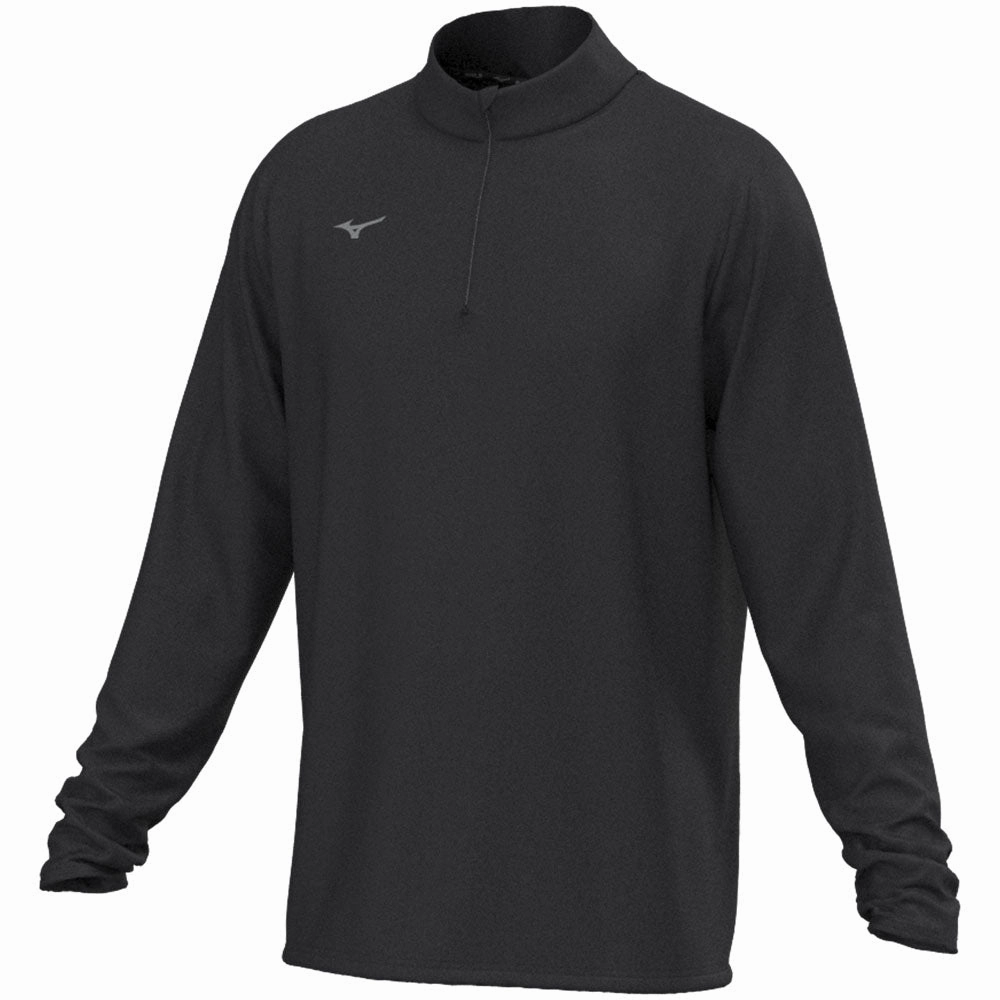 appropriate for work Mizuno Drop 1/4 Zip Pullover - Black