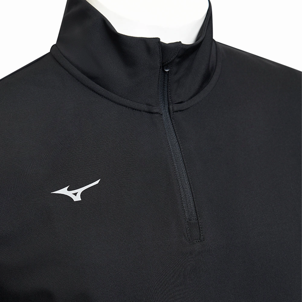Active Comfort Wear Casual Layering Mizuno Drop 1/4 Zip Pullover - Black