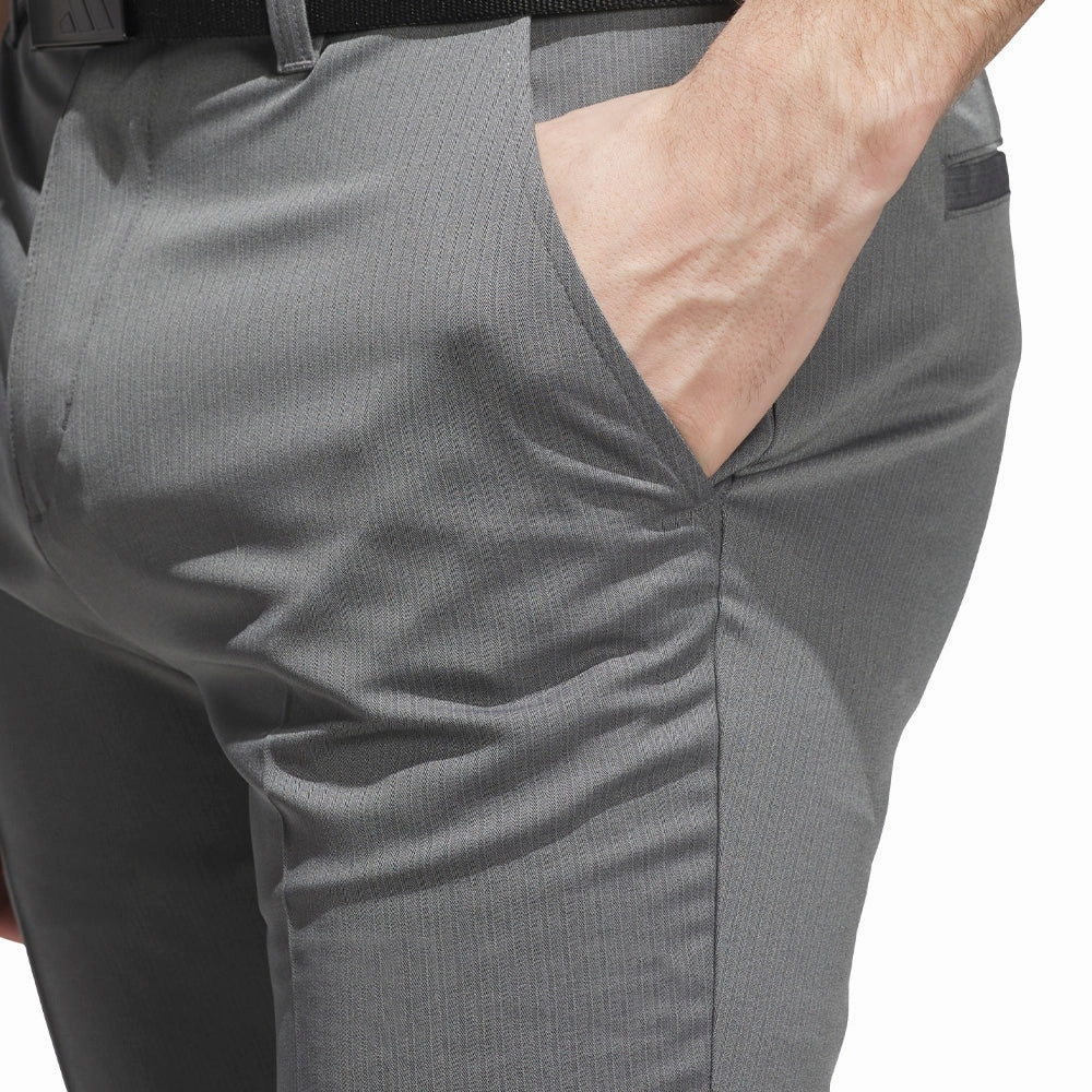 Soft Performance adidas Ultimate365 Classic Pinstripe Trouser - Black/Grey Four