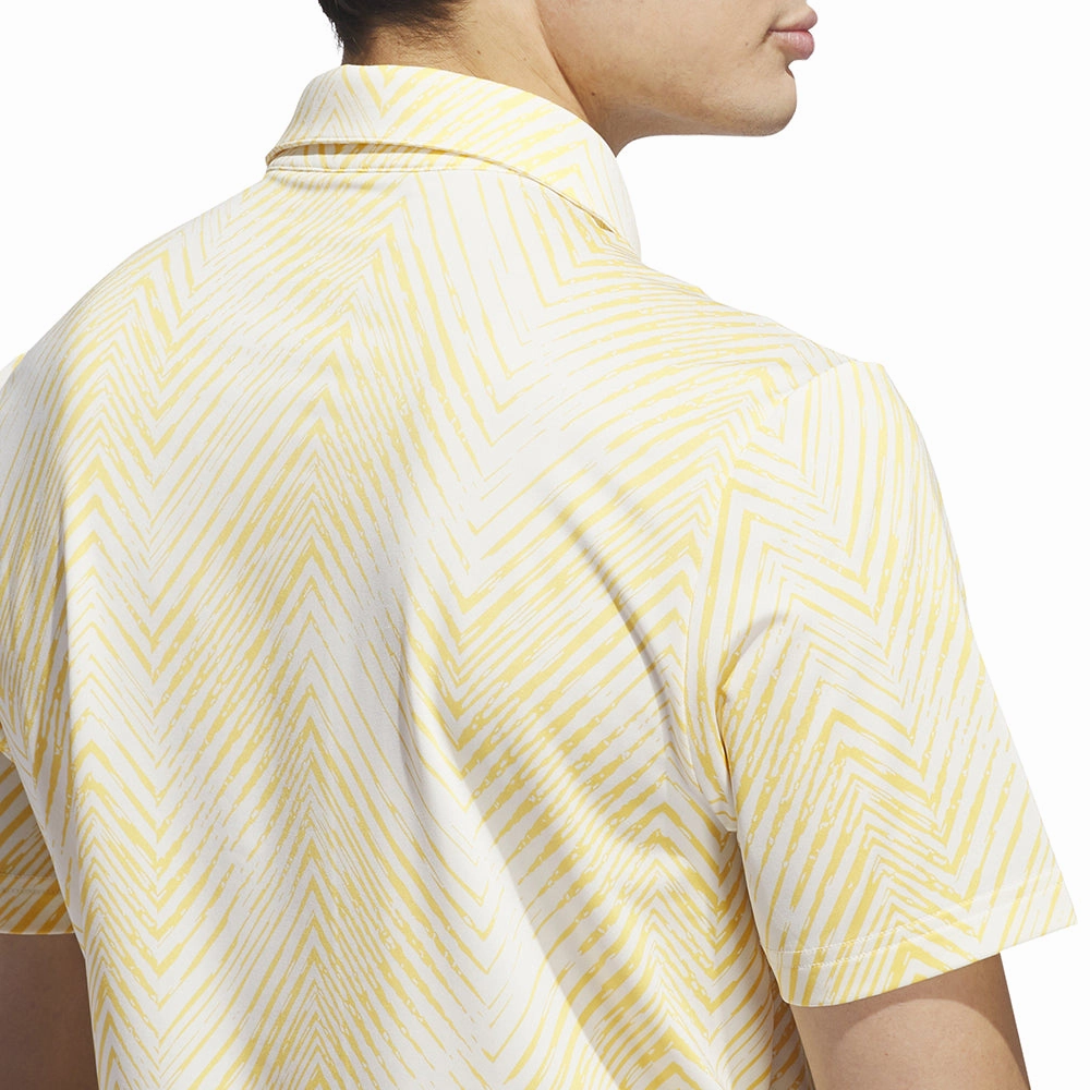 adidas Ult365 All Over Polo Shirt - Ivory/Semi Spark Essential Fit Summer Fashion