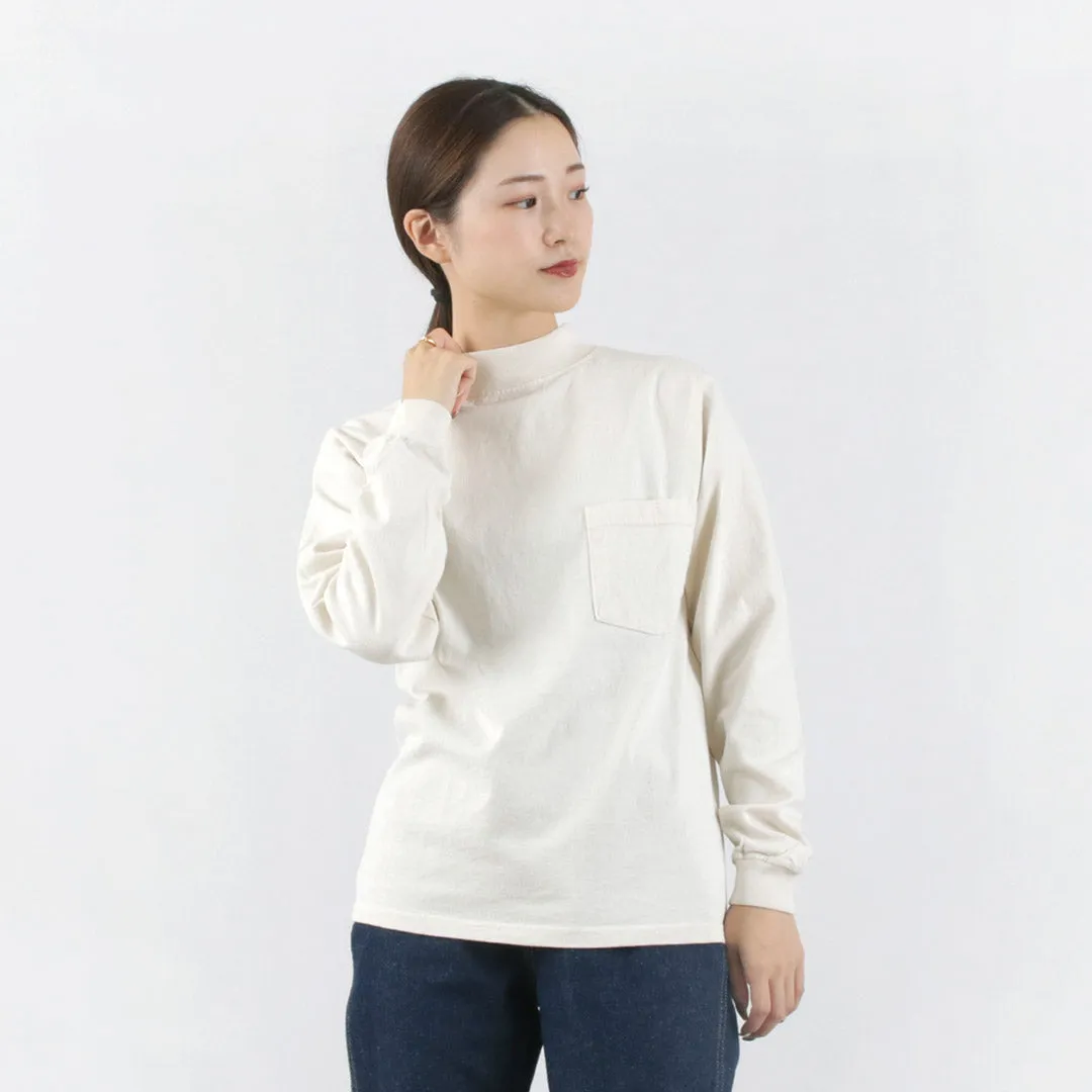 Elegant Detail GOODWEAR / Long Sleeve Mock Neck Pocket T-Shirt