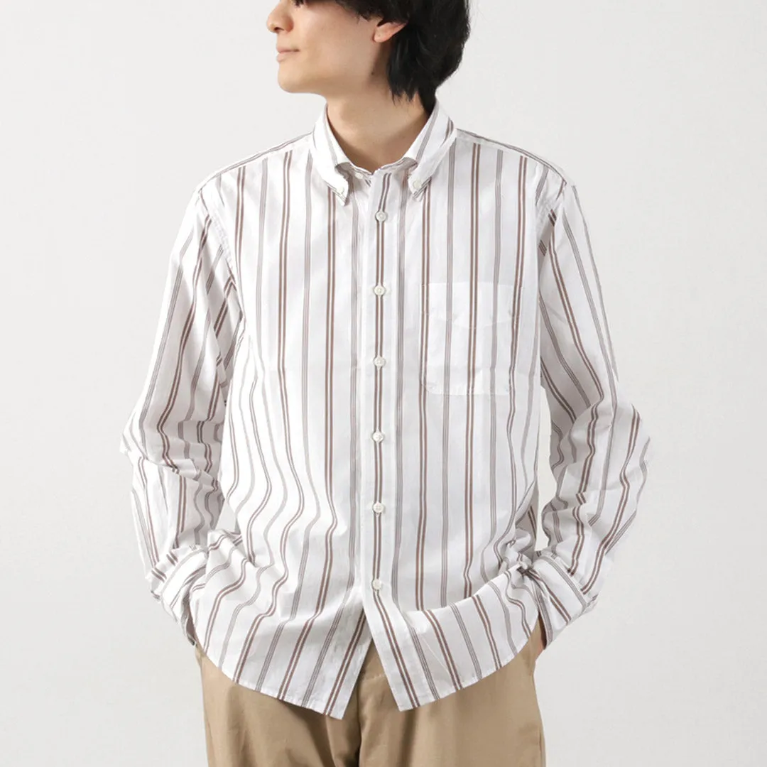 Personalized Touch Contemporary Design ROCOCO / Random Stripe Button Down Shirt Classic Fit