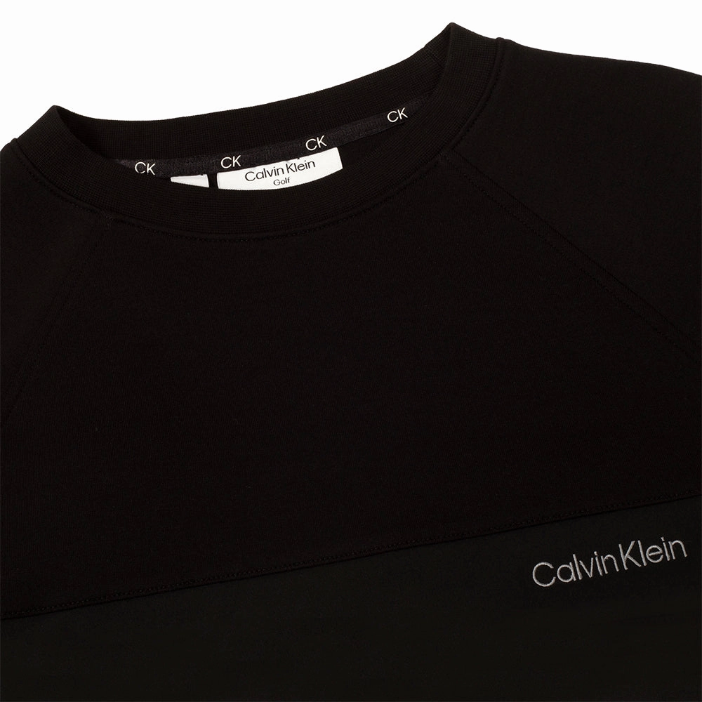 scarf accents Cozy Street Style Calvin Klein Hyper Tech Sweatshirt - Black