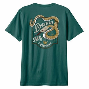 Versatile Option Simple Comfort Wear Brixton Rothwell Tailored T-Shirt - Night Sage