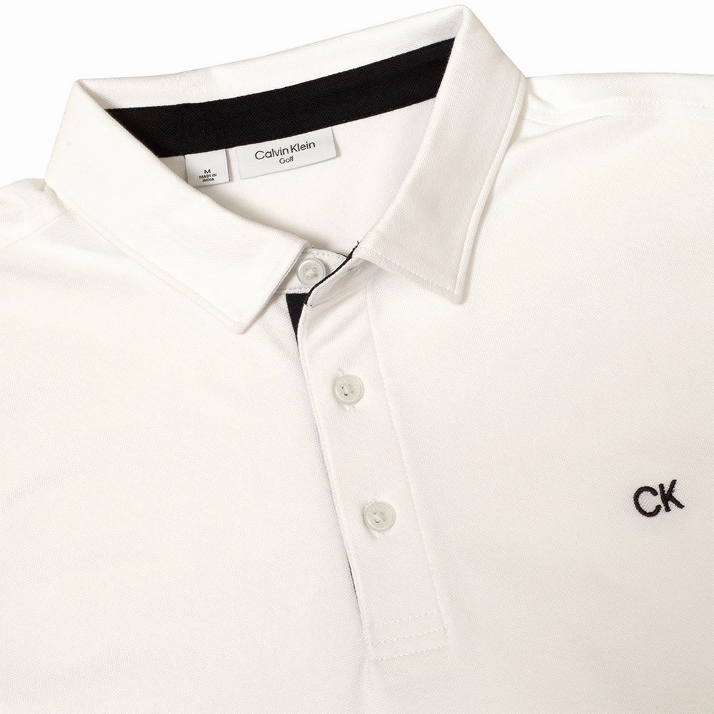 Temperature Control Fabric timeless Calvin Klein Uni Polo Shirt - White