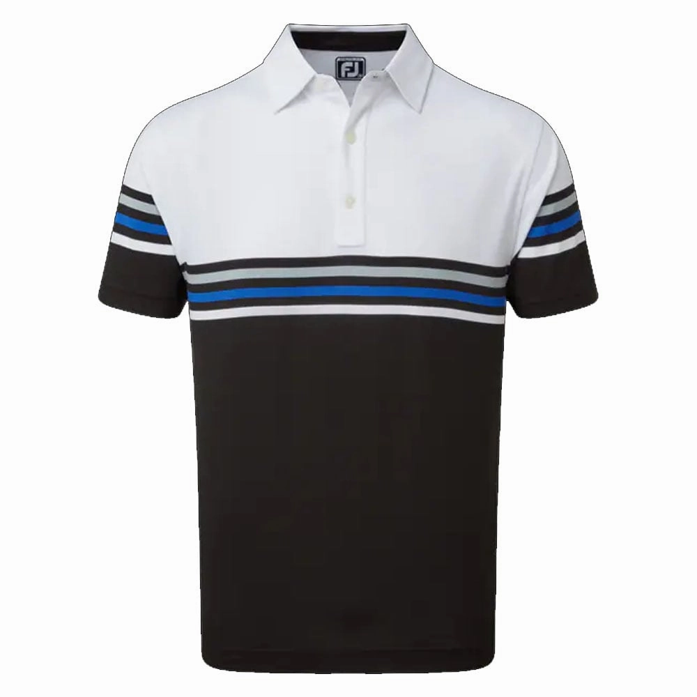 Indoor Comfort Essential Clothing FootJoy Stretch Colour Block Polo Shirt - White/Black