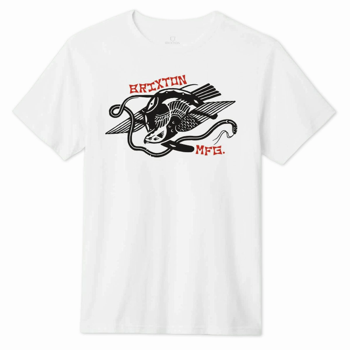 Brixton Combat T-Shirt - White Essential Casual Soft Finish