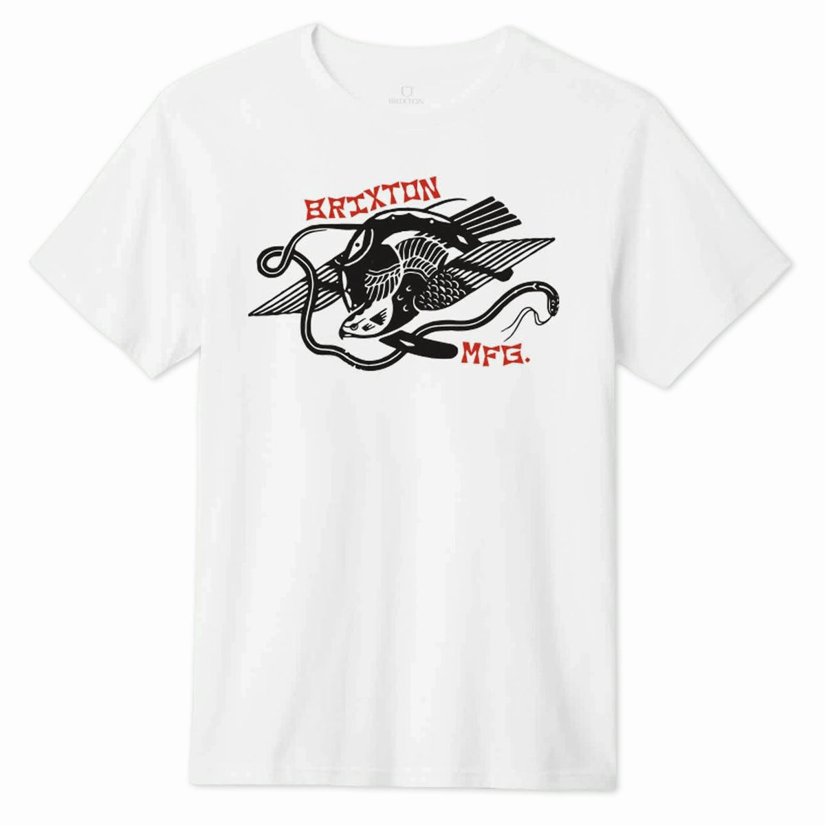 easygoing look BreathableFabric Brixton Combat T-Shirt - White