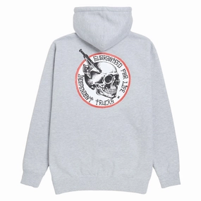 Independent Truck Head Zip Hoodie - Grey Heather Garment Washed Finish