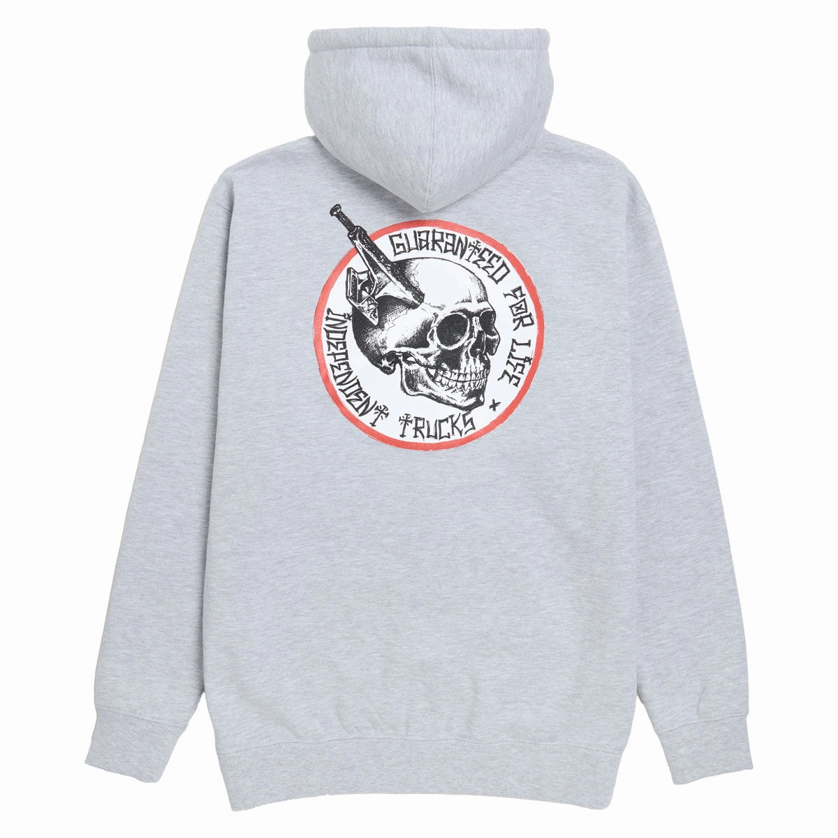 Independent Truck Head Zip Hoodie - Grey Heather Garment Washed Finish