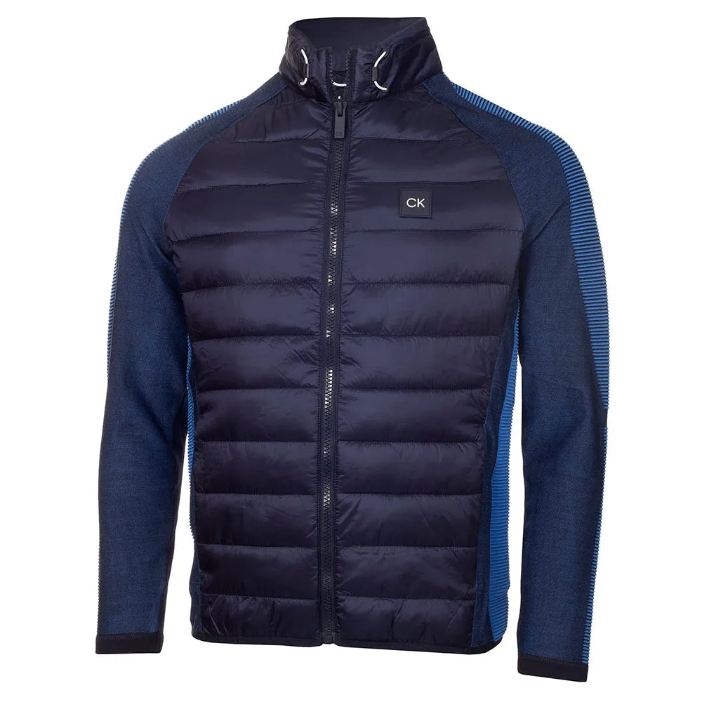 anti static coating Calvin Klein Dynamo Tech Knit Jacket - Navy/Ocean Blue
