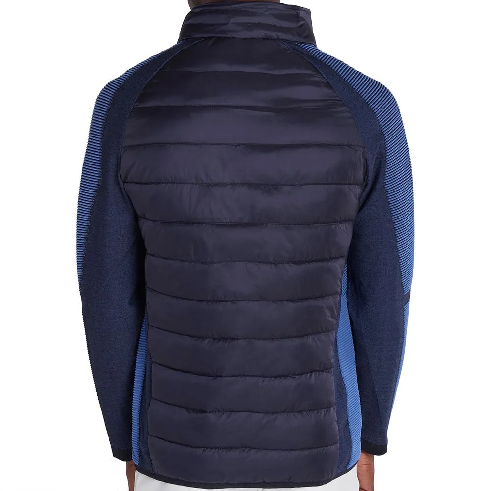 Calvin Klein Dynamo Tech Knit Jacket - Navy/Ocean Blue Noise Reducing Fabric Breathable City Style