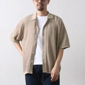 Work From Home YONETOMI NEW BASIC / Cotton SUKASHI Knit Shirt