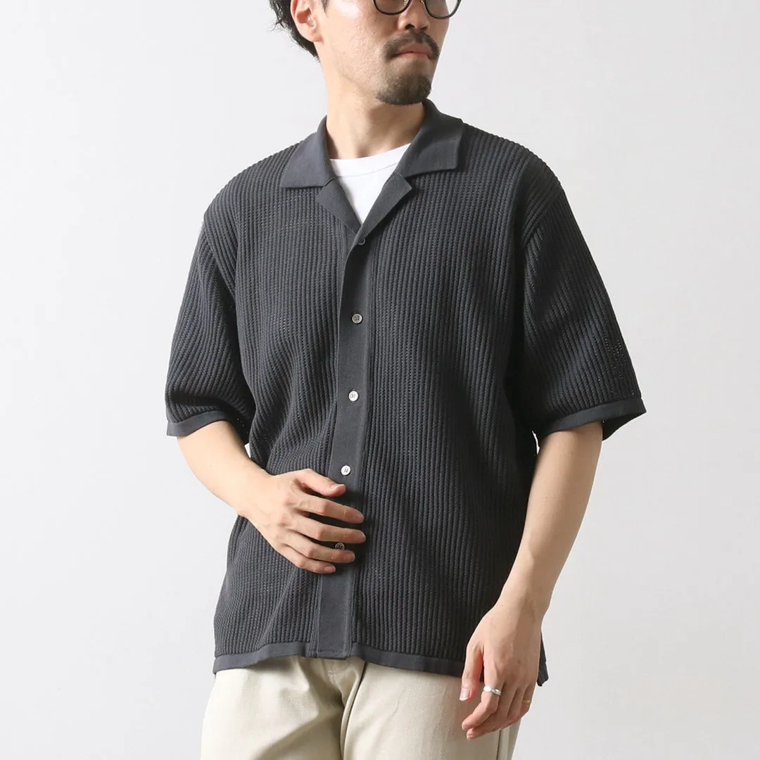 YONETOMI NEW BASIC / Cotton SUKASHI Knit Shirt Spring Collection Casual Hangout