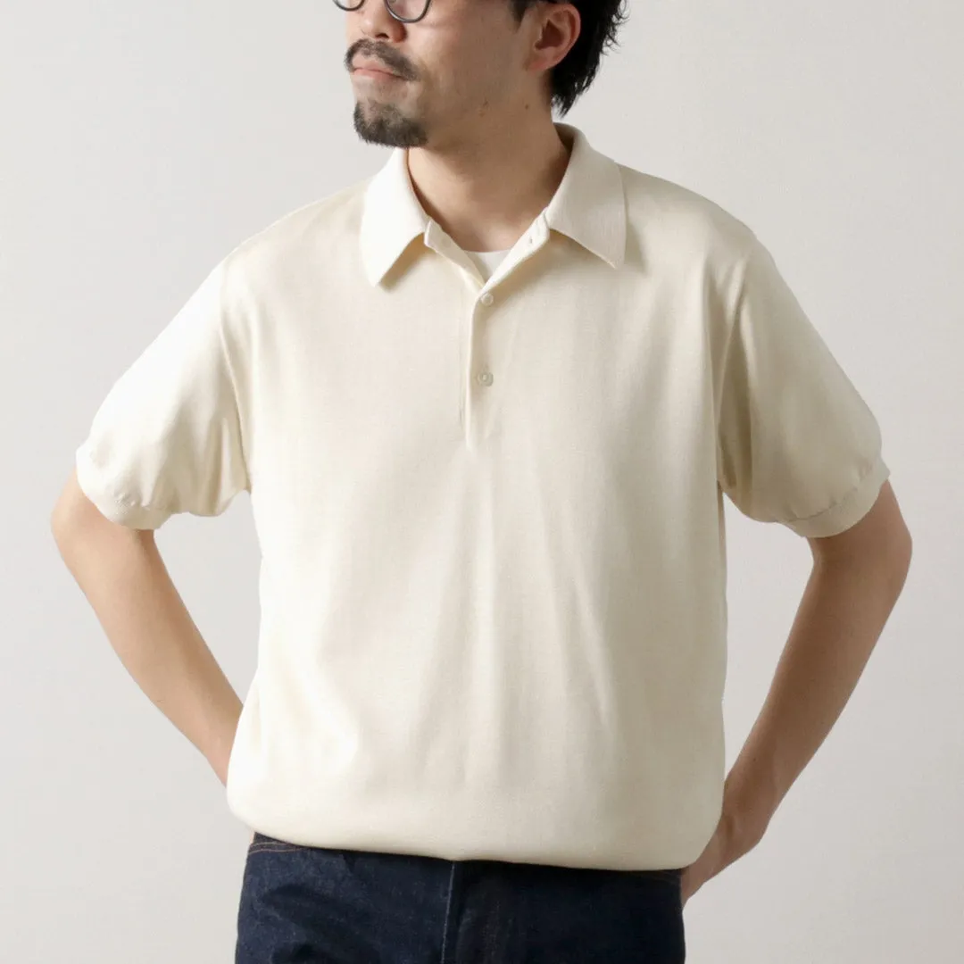 Skinny Fit YONETOMI NEW BASIC / Silk Knit Polo Shirt
