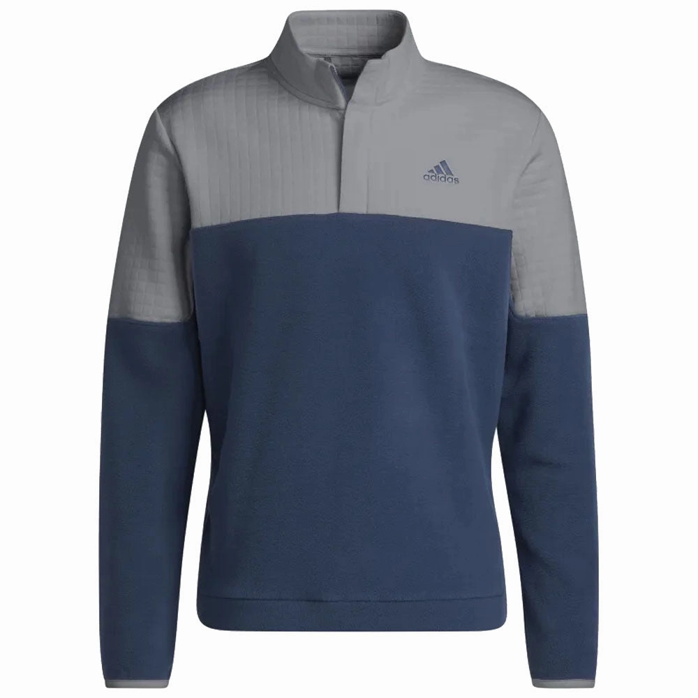 adidas DWR 22 Block 1/4 Zip Pullover - Grey Three/Crew Navy Travel Essential