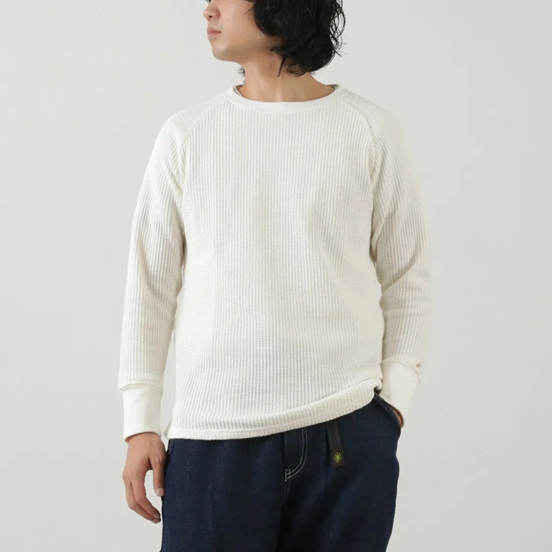 GOHEMP / Hemp Waffle BASIC Raglan Crew T-shirt Autumn Wear Fit For All