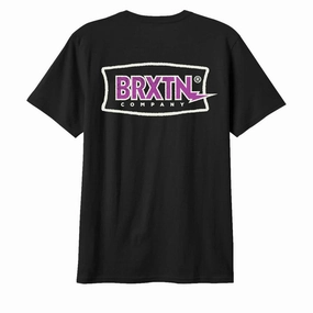 Brixton Lightning T-Shirt - Black Trendy V neck elegance