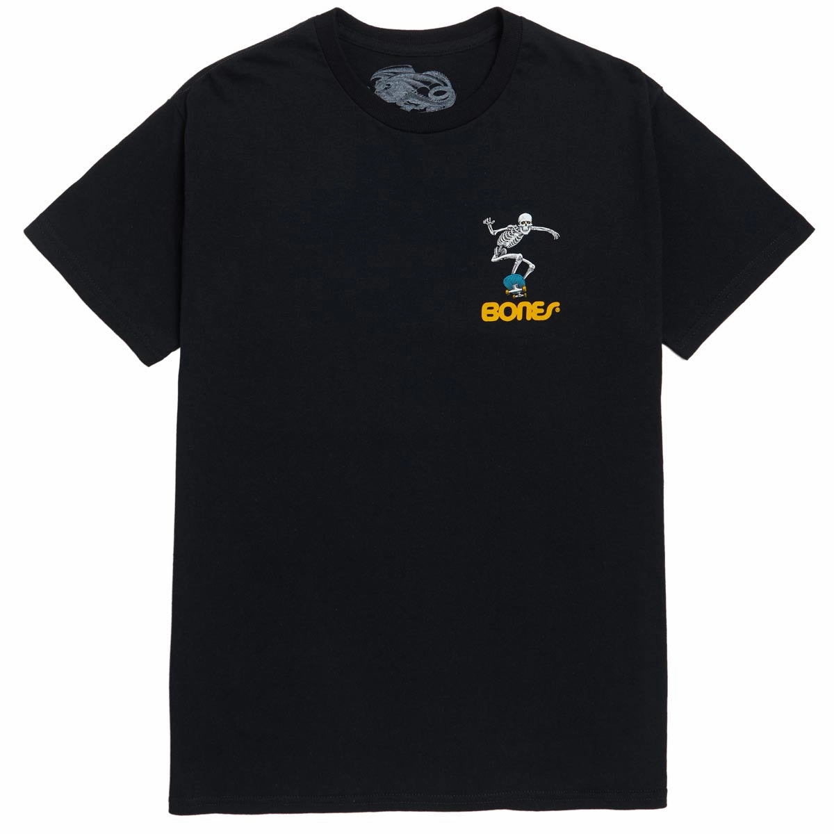 Powell-Peralta Skateboard Skeleton 2 T-Shirt - Black Garment Dyed Technique Solid Color