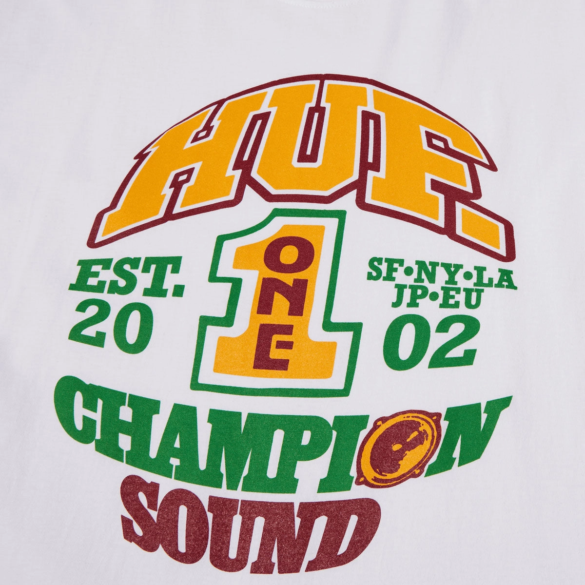 HUF Champion Sound T-Shirt - White Halloween Layering Essential