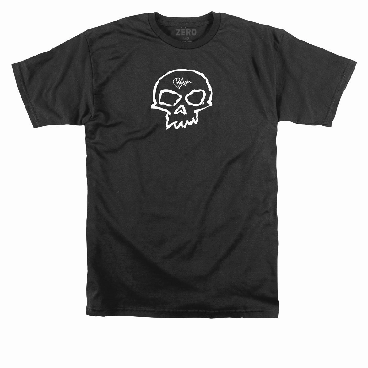 Scoop neck femininity UV resistant Zero x Bam Single Skull T-Shirt - Black