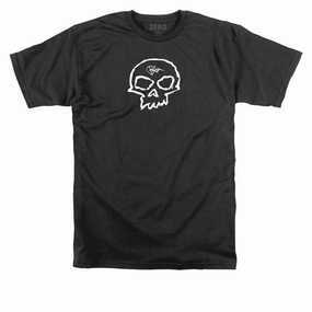 Scoop neck femininity UV resistant Zero x Bam Single Skull T-Shirt - Black