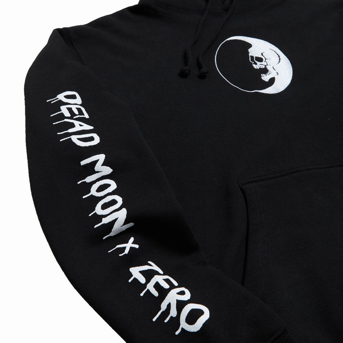 Zero x Dead Moon Embroidered Hoodie - Black Flexible Fabric