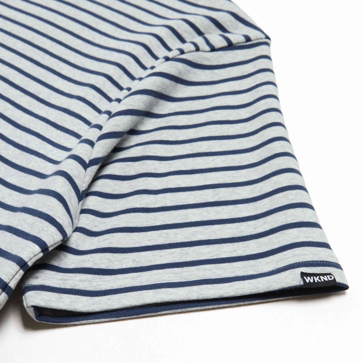 WKND Stripe T-Shirt - Heather And Navy Cozy Layer Thermal Regulating Layer