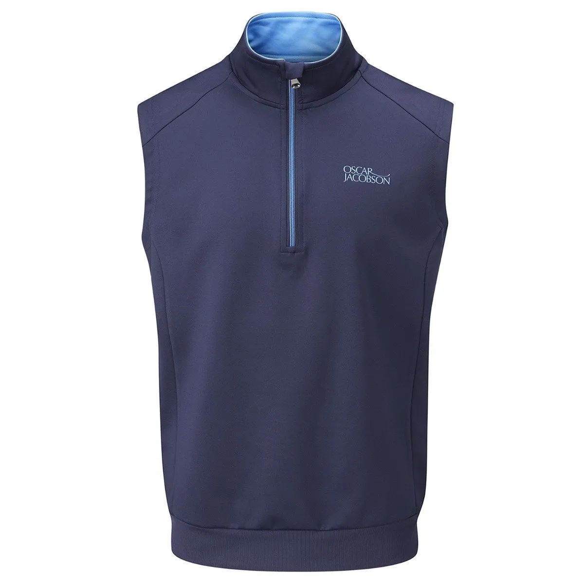 made in China Business Look Oscar Jacobson Trent Tour 1/2 Zip Golf Vest - Navy