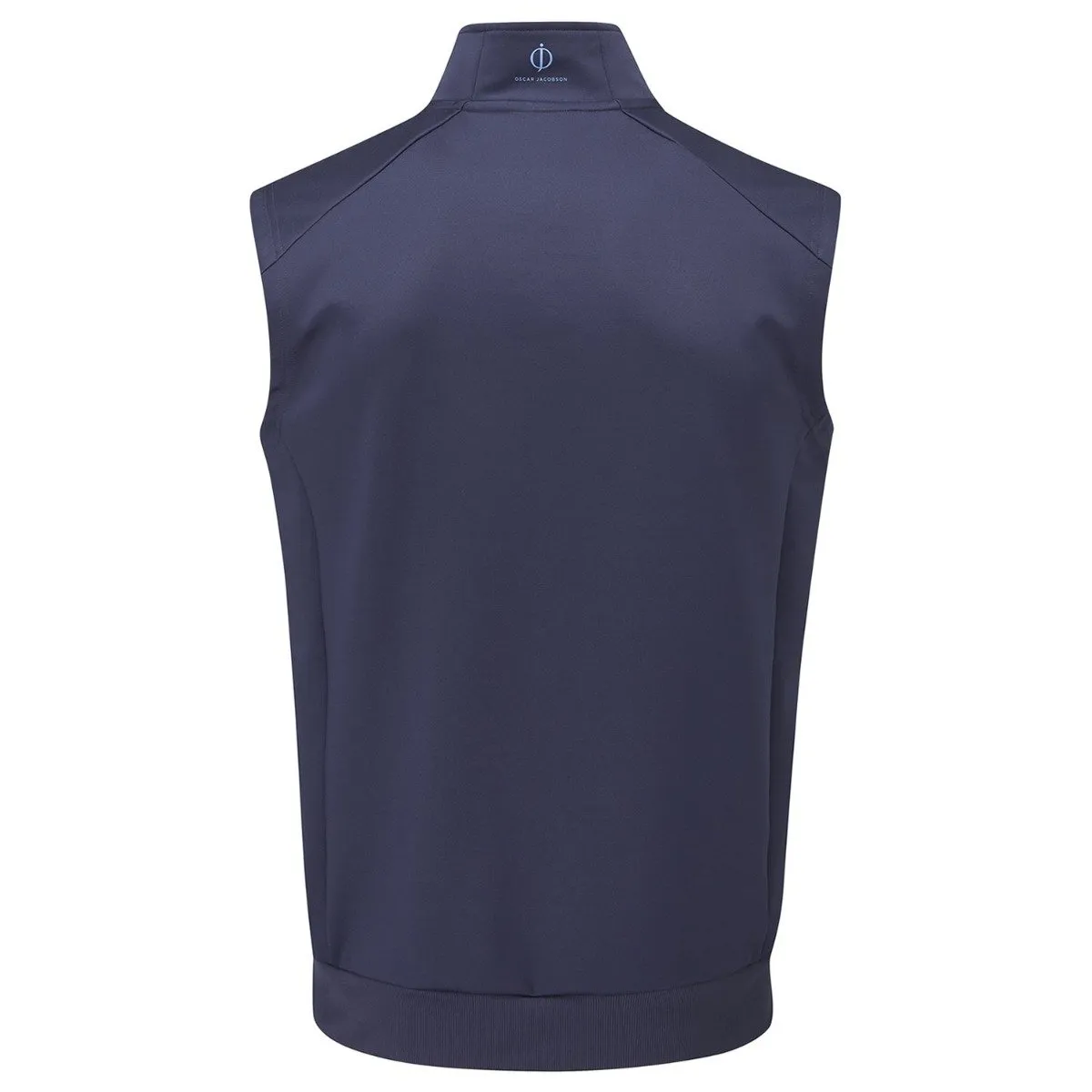 Oscar Jacobson Trent Tour 1/2 Zip Golf Vest - Navy Windproof Construction Circumstance