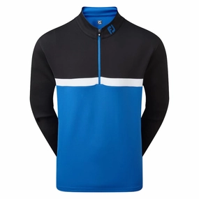 FootJoy Colour Blocked Chill-Out Pullover - Black/Royal/White Classic Layering aesthetic features