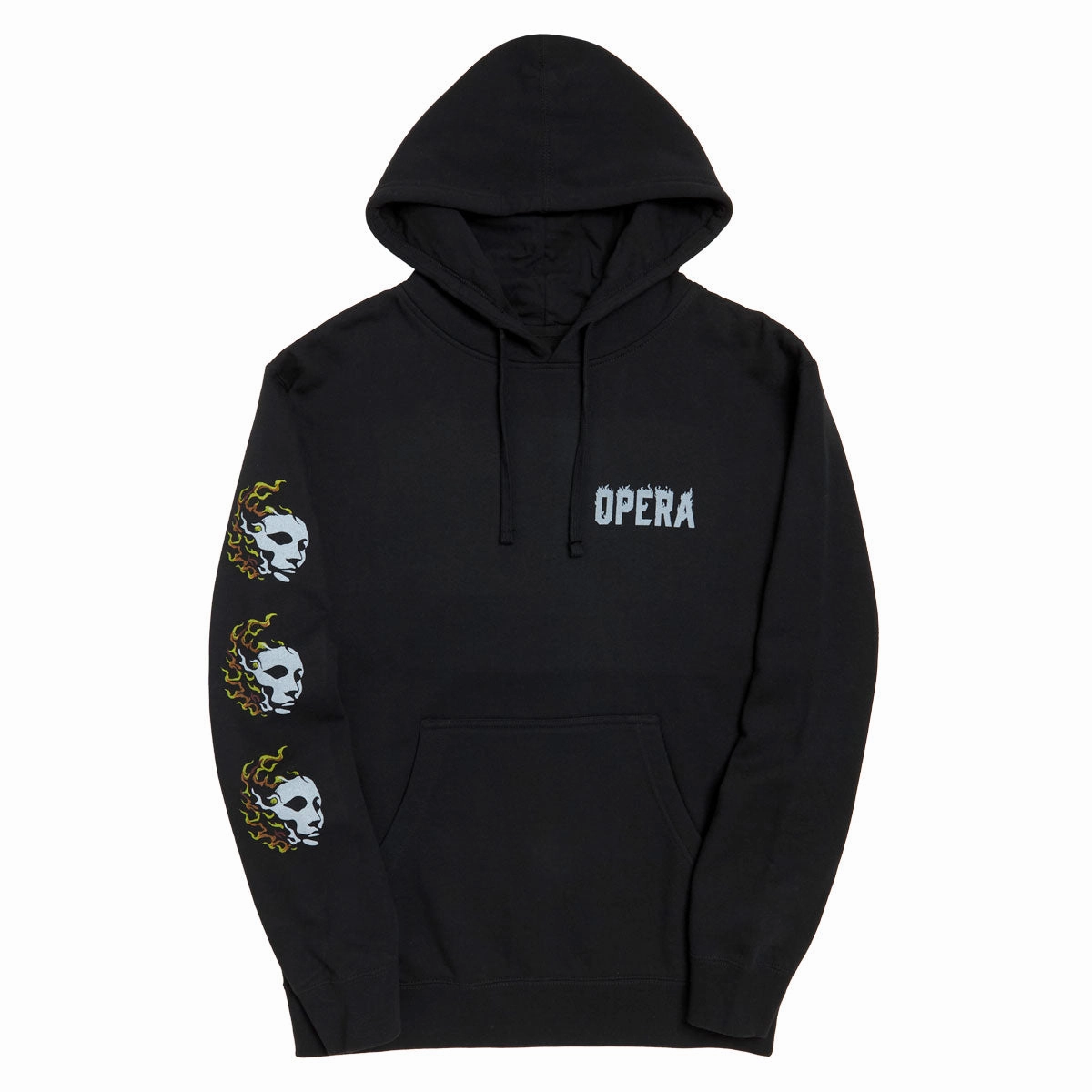 Opera Fire Mask Hoodie - Black Organic Cotton Blend