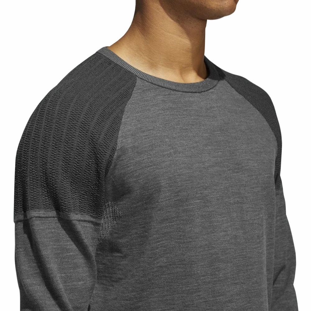 adidas Primeknit Crew Sweatshirt - Legend Earth Mel anniversary wear Printed Detail