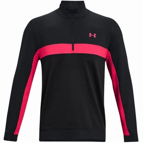 Snuggly Fit product patchwork creativity Under Armour Storm 1/2 Zip Pullover - Black/Pink