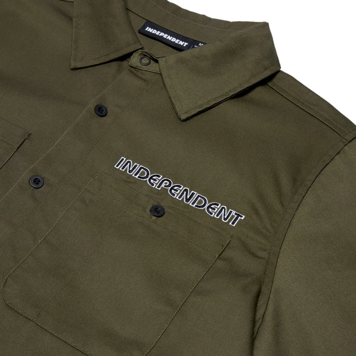 Twill Weave Independent Union Work Shirt - Olive