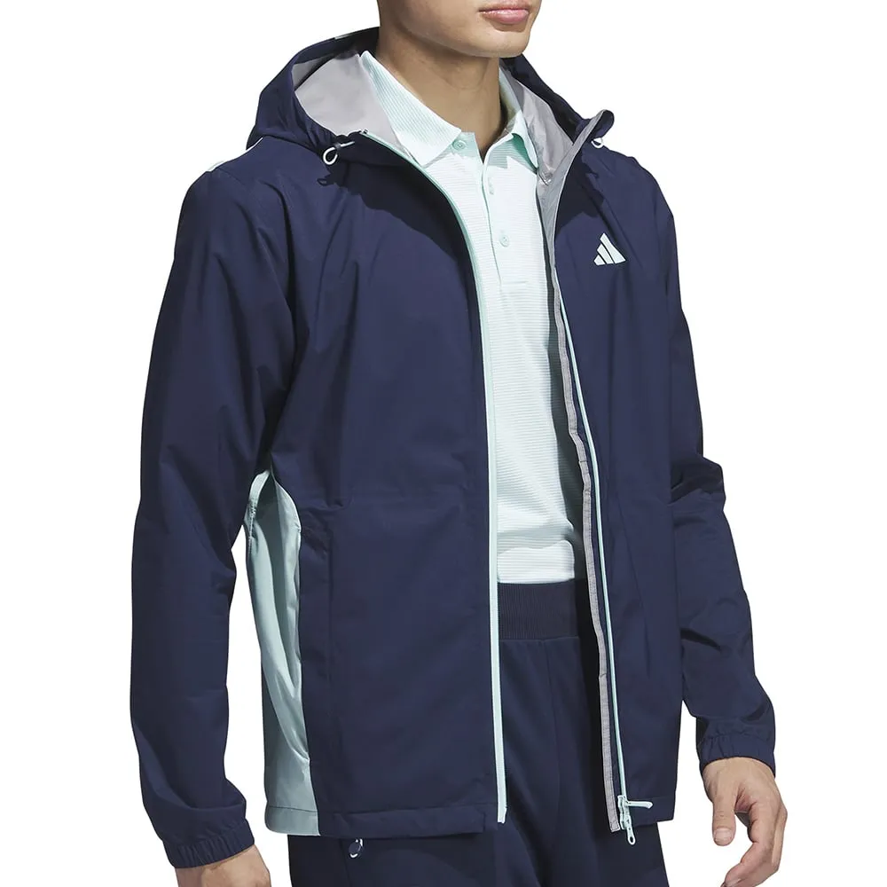 Textured Finish adidas Rain.RDY Waterproof Jacket - Collegiate Navy